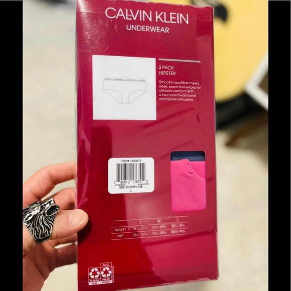 NIB 3-Pack Women’s Large Calvin Klein Underwears/Hipsters In Black/Gray/Pink - Picture 2 of 8
